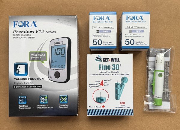 FORA Premium V12 Glucose Meter Starter Kit