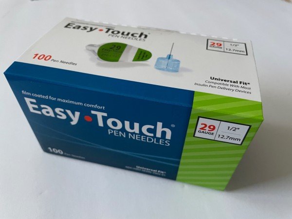 EasyTouch Pen Needles 29g, 1/2" (12.7mm) - Box of 100
