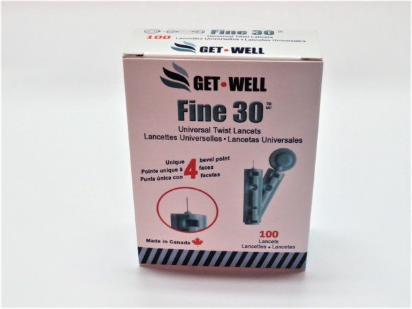 GET•WELL Fine 30g Universal Twist Lancets 