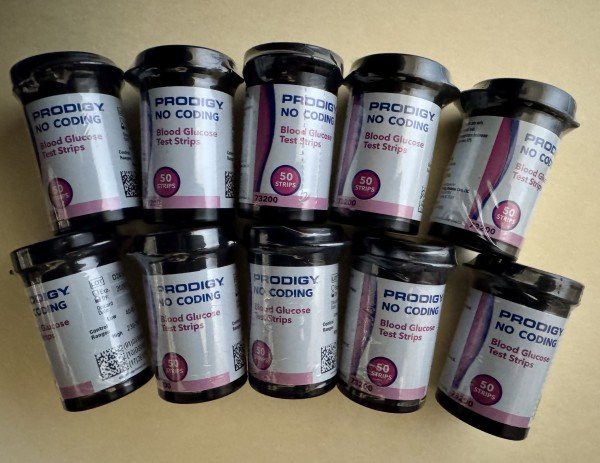 Prodigy Blood Glucose Test Strips #73200 - 500 Count (10 Boxes)