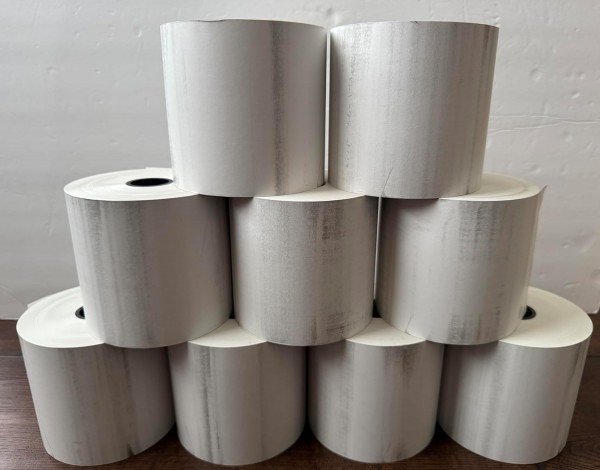 Thermal Paper Roll 4" x 575', 2.1 Mil, 1" Core, Case of 9 Rolls, Part# GW400575-9