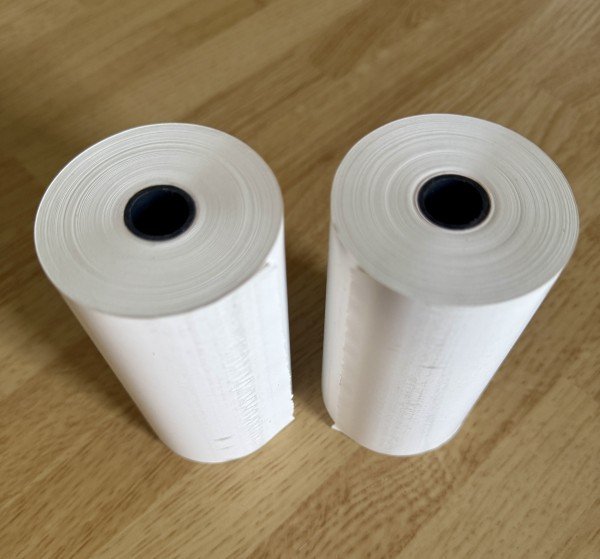 4" x 125' Thermal Paper Rolls , 0.5 inch Inner Core - 2 Rolls. Made in USA.
