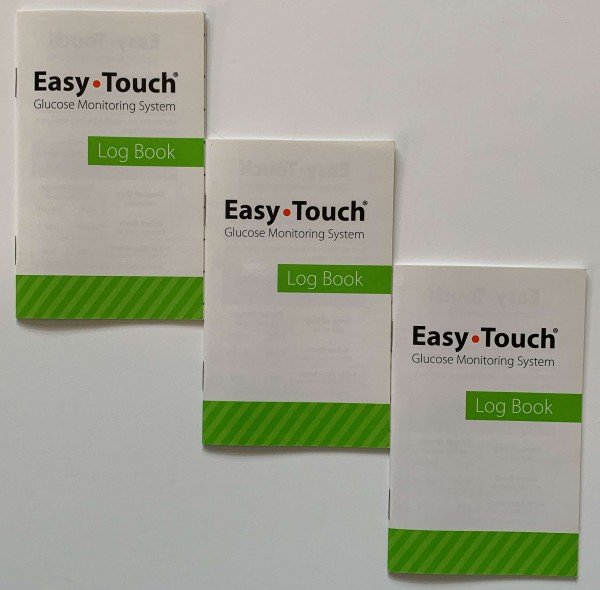 EasyTouch LOG BOOK for Blood Glucose Monitoring - Pack of 3