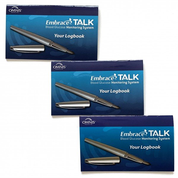 Embrace LOG BOOK for Blood Glucose Monitoring System - Pack of 3