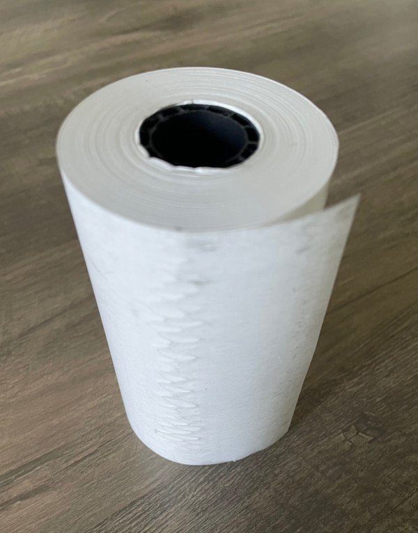 4 1/8" x 125' Standard 48g Thermal Paper Roll (0.75" Core) - 1 Roll. Made in USA.