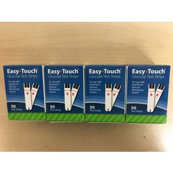 EasyTouch Blood Glucose Test Strips 200 Count (4 Vials of 50/Ea) Item # 807050