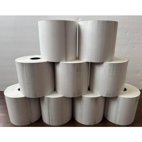 Thermal Paper Roll 4" x 575', 2.1 Mil, 1" Core, Case of 9 Rolls, Item# GW400575-9.  Made in USA