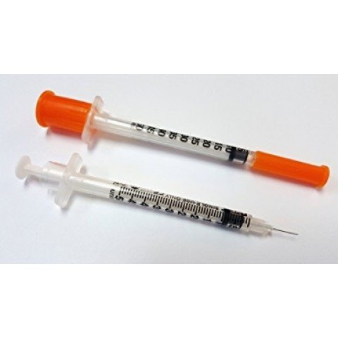 EasyTouch® 20 Count U-100 Insulin Syringes 28g 0.5cc 1/2" 