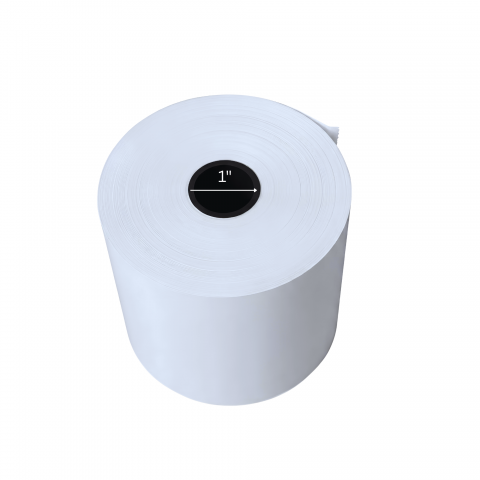 Thermal Paper Roll 4" x 575', 2.1 Mil, 1" Core, 1 Roll, Item # GW400575.  Made in USA