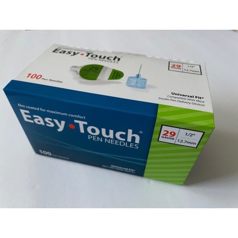 EasyTouch Pen Needles 29g, 1/2" (12.7mm) - Box of 100