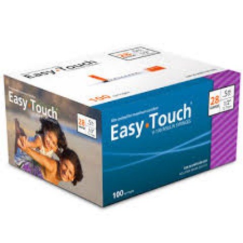 EasyTouch® U-100 Insulin Syringes 29g 1cc 1/2" Needle Length - Box of 100