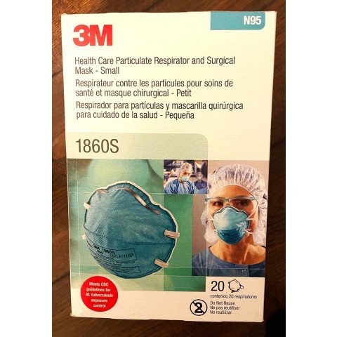 3M Health Care Particulate Respirator & Surgical Mask N95  - SMALL (6 Each)