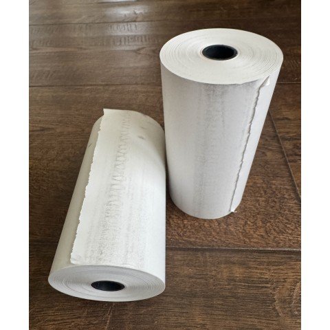 4" x 125' Thermal Paper Rolls , 0.5 inch Inner Core - 2 Rolls. Made in USA.