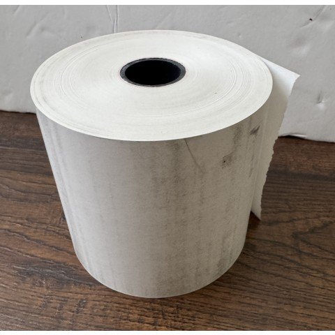 Thermal Paper Roll 4" x 575', 2.1 Mil, 1" Core, 1 Roll, Item # GW400575.  Made in USA