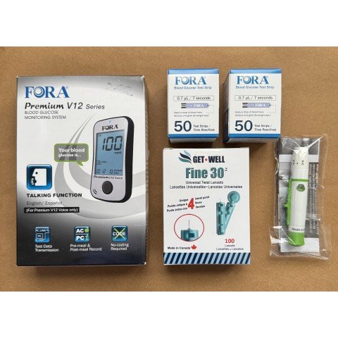 FORA Premium V12 Glucose Meter Starter Kit